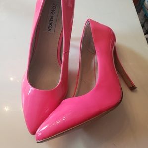 Steve Madden hot pink leather heels